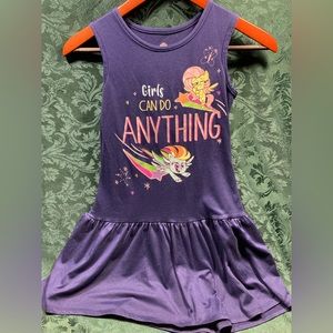 MY LITTLE PONY DRESS "GIRLS CAN DO ANYTHING" SLEEVELESS PURPLE SIZE MED